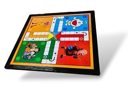 2-in-1 Cartoon Ludo & Snakes and Ladders Board Game
