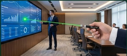 High-Power Green Laser Pointer Pen – Long Range Presentation Light
