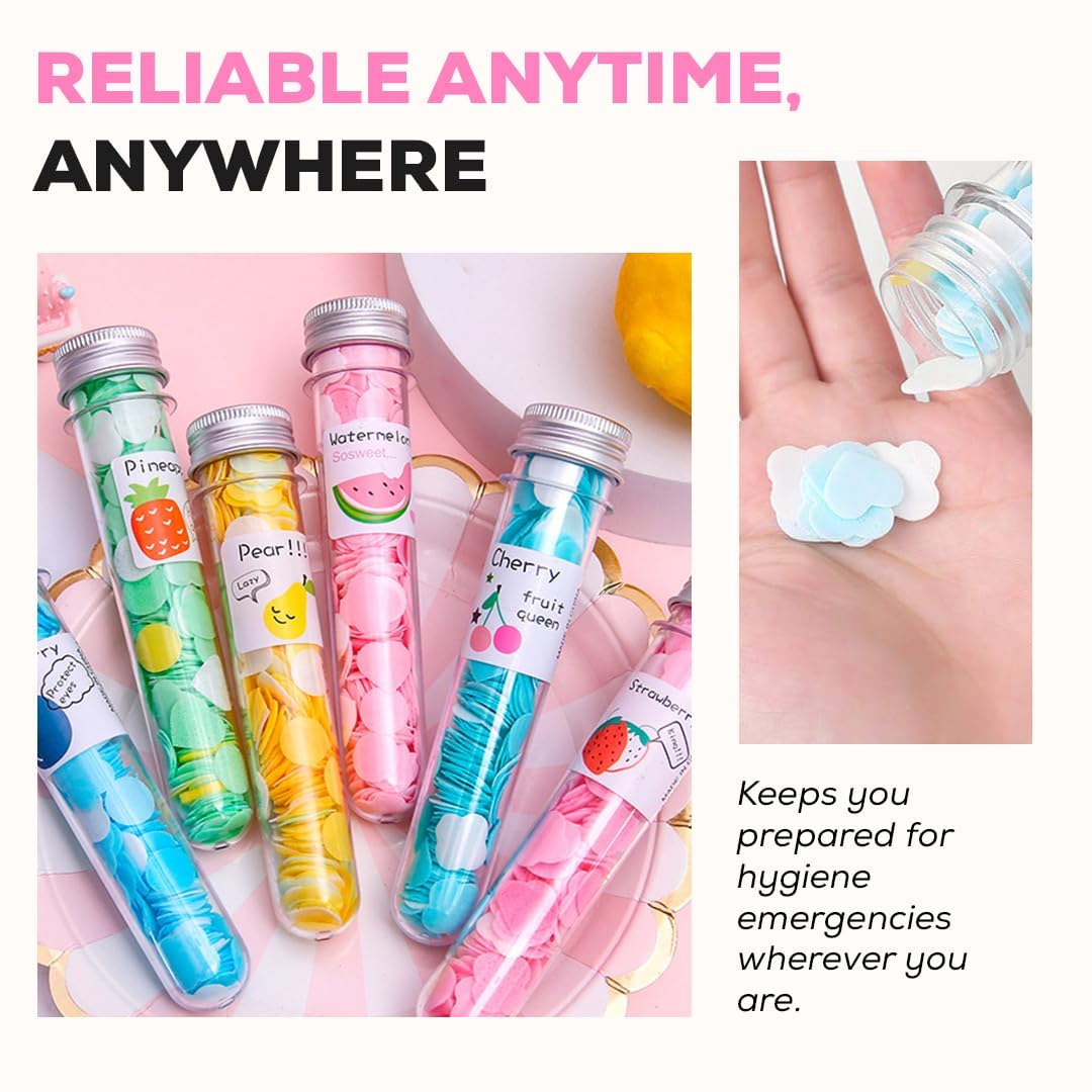 Fruity Confetti Soap Tubes (3-Pack) | Portable Travel Soap Flakes | Mini Dissolving Hand Wash for Kids, Travel, & Camping
