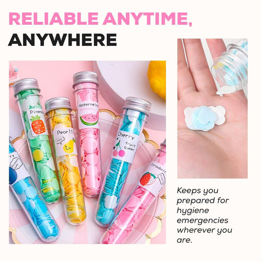 Fruity Confetti Soap Tubes (3-Pack) | Portable Travel Soap Flakes | Mini Dissolving Hand Wash for Kids, Travel, & Camping