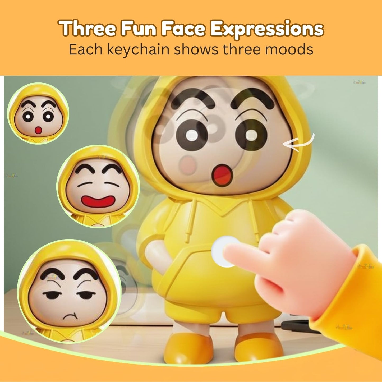 The Magic Expression Face-Changing Toy Keychain (pack of 3)