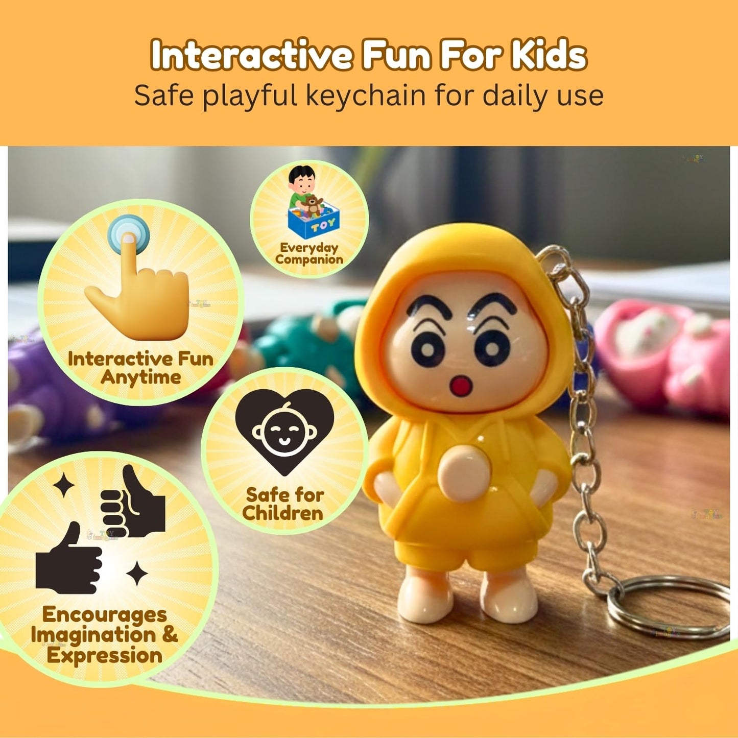 The Magic Expression Face-Changing Toy Keychain (pack of 3)