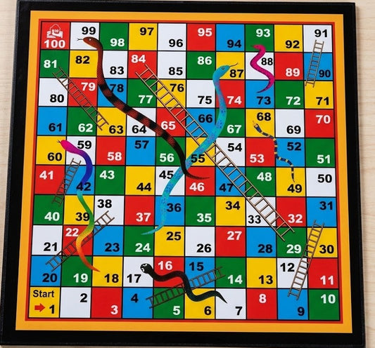 2-in-1 Cartoon Ludo & Snakes and Ladders Board Game